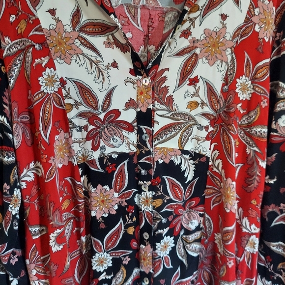Rose Beverly Floral Paisley Colorful Blouse - Picture 3 of 8